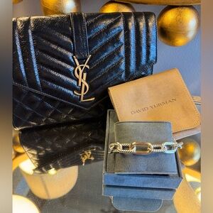 AUTHENTIC David Yurman Madison Chain Bracelet Sterling Silver with 18K Gold